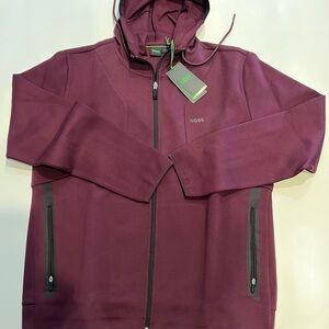 Hugo Boss jogging suit Burgundy Full-Zip Hoodie and pants